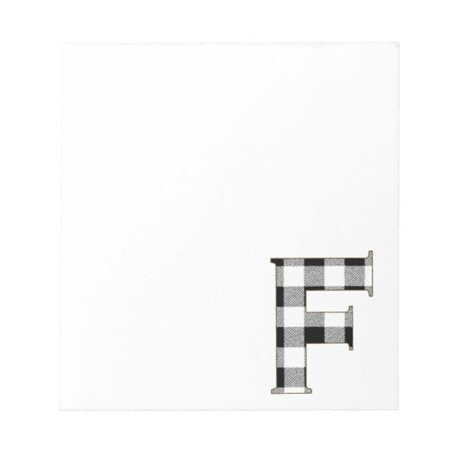 Gingham Check F Anteckningsblock (Framsida)