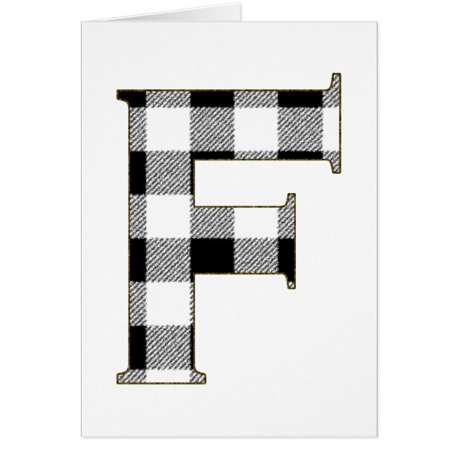 Gingham Check F Hälsningskort (Framsidan)
