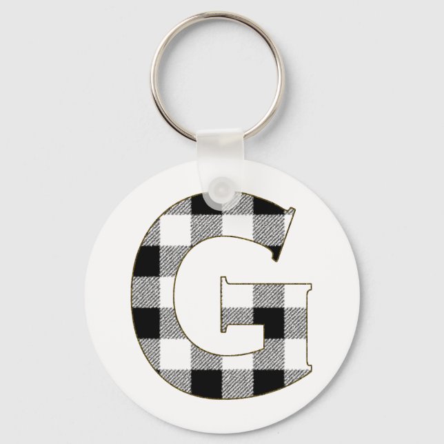 Gingham Check G Nyckelring (Framsida)