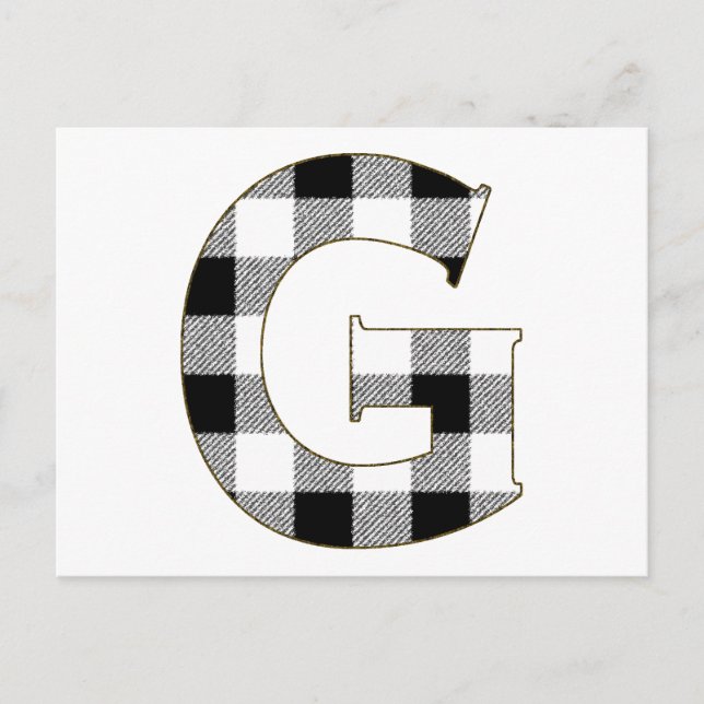 Gingham Check G Vykort (Framsida)