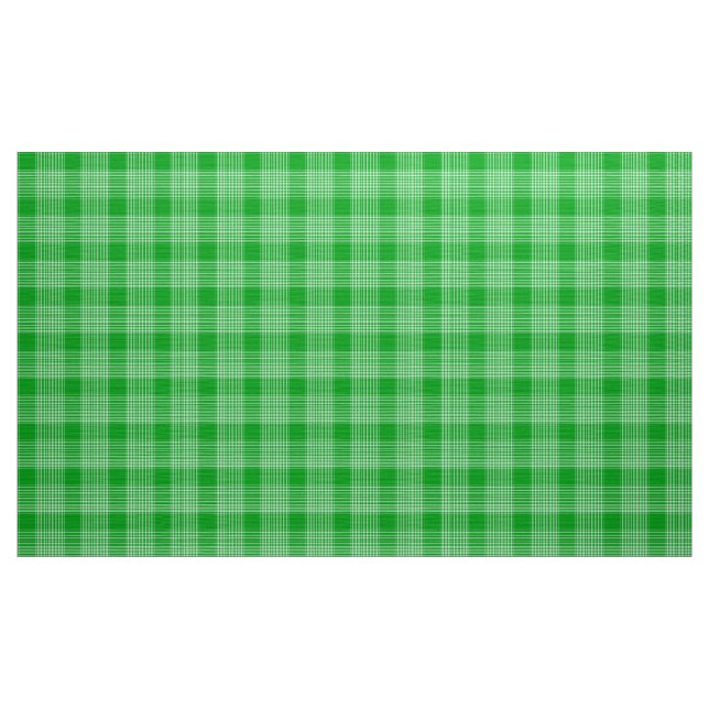Gingham Check Grönt and White Fabric Tyg (Yard)