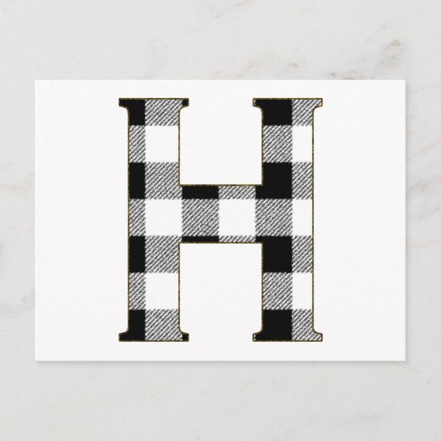 Gingham Check H Vykort (Framsida)