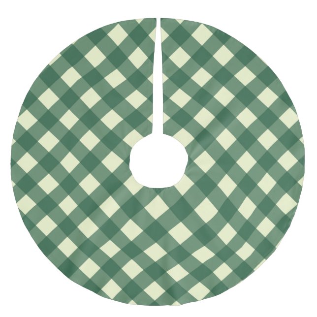 GINGHAM CHECK JULGRANSMATTA BORSTAD POLYESTER (Framsidan)