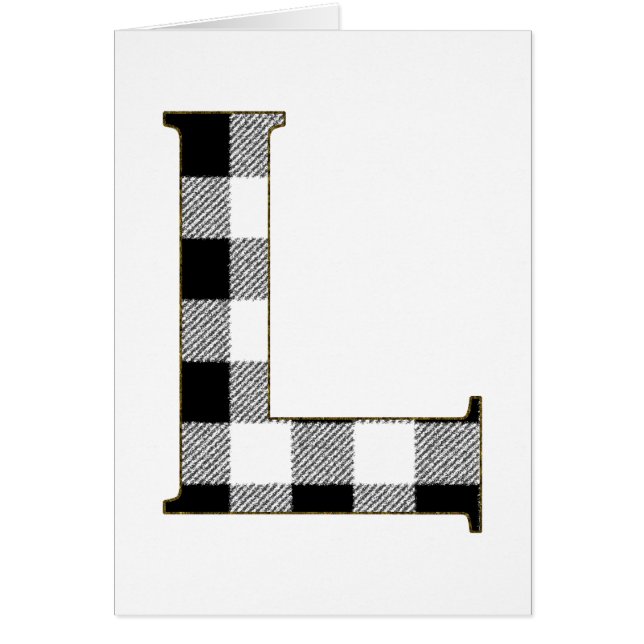 Gingham Check L Hälsningskort (Framsidan)