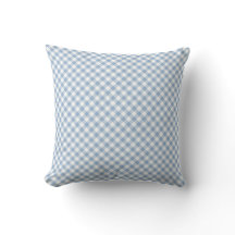 Gingham Check Light Blue White land