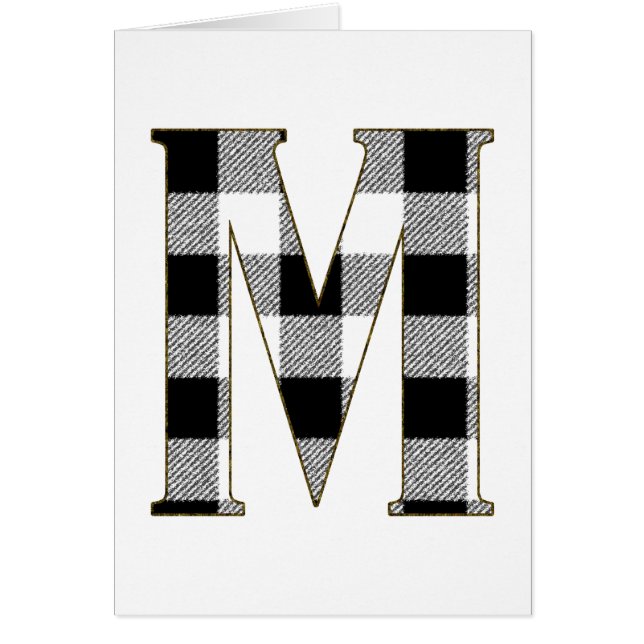 Gingham Check M Hälsningskort (Framsidan)