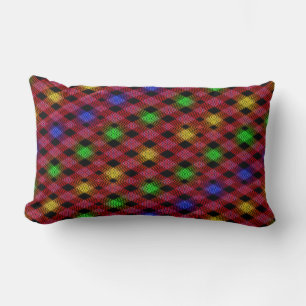Gingham Check Multicolor Dekorativ kudde Lumbar