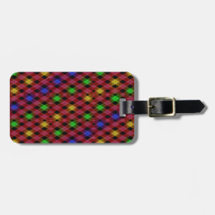 Gingham Check Multicolor Mönster Bagagebricka
