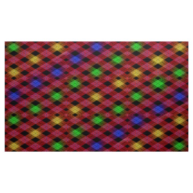 Gingham Check Multicolor Mönster Fabric Tyg (Yard)