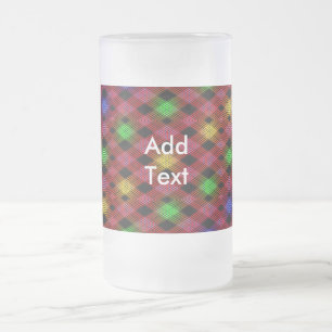 Gingham Check Multicolor Mönster Frostat Ölglas