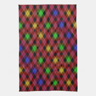 Gingham Check Multicolor Mönster Kökshandduk
