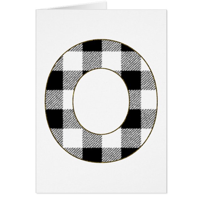 Gingham Check O Hälsningskort (Framsidan)