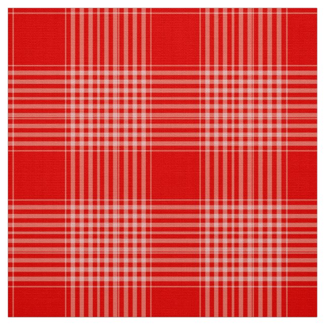 Gingham Check Red and White Fabric Tyg (Provkarta)