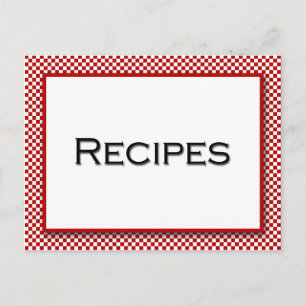 Gingham Check Red White Recification Card Vykort
