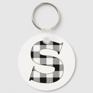 Gingham Check S Nyckelring