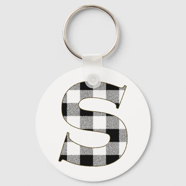 Gingham Check S Nyckelring (Framsida)