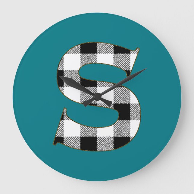 Gingham Check S Stor Klocka (Framsida)