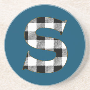 Gingham Check S Underlägg Sandsten