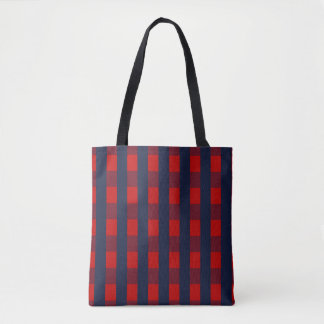 Gingham Check Tote Tygkasse