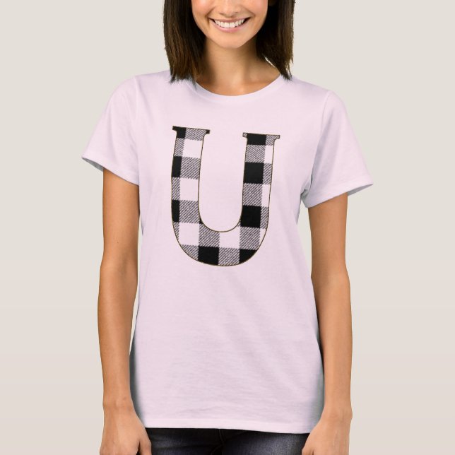 Gingham Check U T Shirt (Framsida)