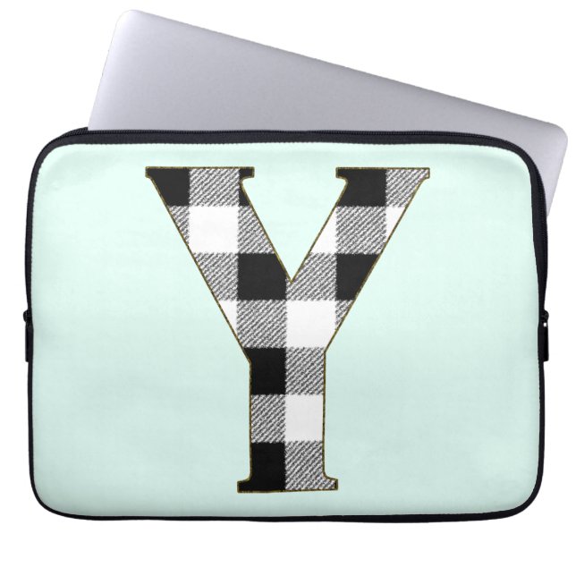 Gingham Check Y Laptop Sleeve (Framsidan)