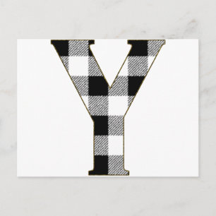 Gingham Check Y Vykort