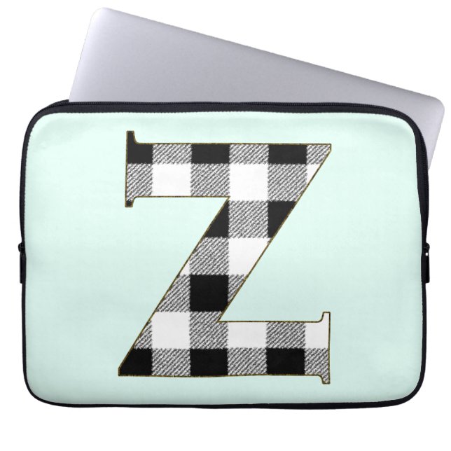 Gingham Check Z Laptop Sleeve (Framsidan)