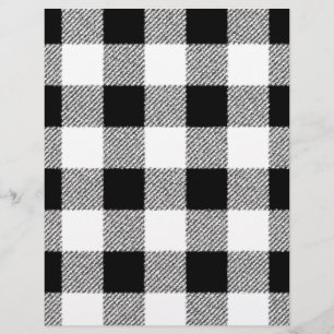 Gingham checkar mönster svartvitt reklamblad