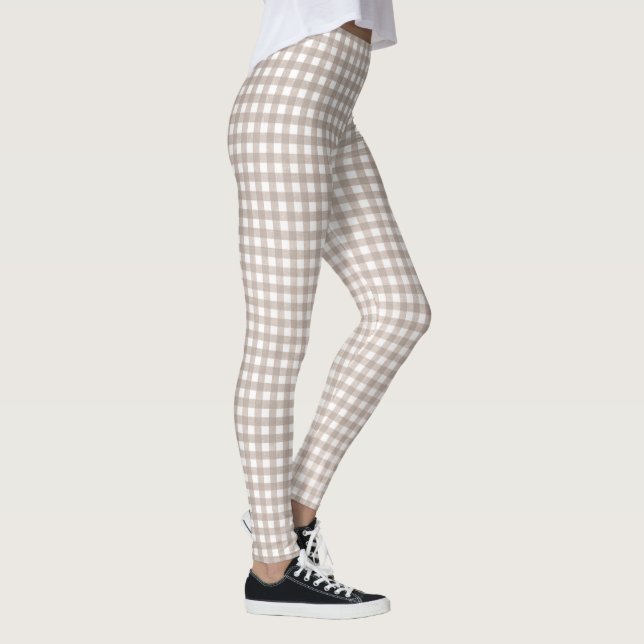 Gingham Checked Mönster Leggings (Höger)