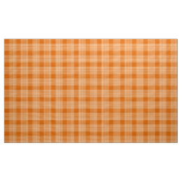 Gingham Checkered Burnt Orange and White Fabric Tyg