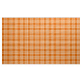 Gingham Checkered Burnt Orange and White Fabric Tyg