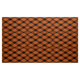Gingham Checkered Burnt Orange Black Tyg