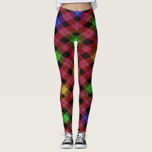 Gingham Checkered Multicolor Leggings