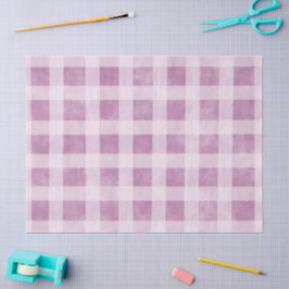 Gingham Checks Dusty Rosa White Mönster Decoupage