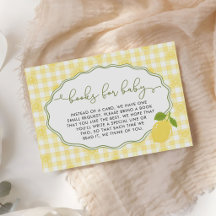 Gingham Citron Citrus-tema Böcker för Bebis