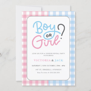 Gingham Classic-genderna avslöjar Inbjudningar