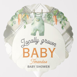 Gingham Clothesline Locally Grown Baby Shower
