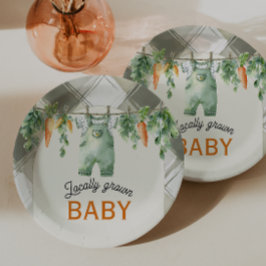 Gingham Clothesline Locally Grown Baby Shower