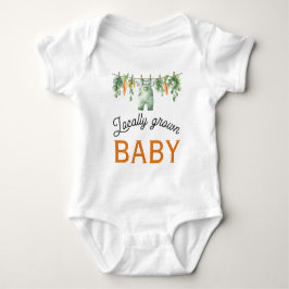 Gingham Clothesline Locally Grown Baby Shower T Shirt