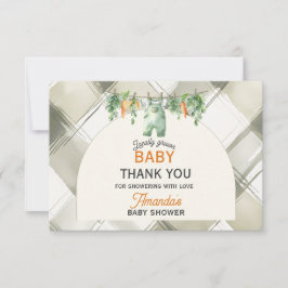 Gingham Clothesline Locally Grown Baby Shower Tack Kort