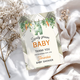 Gingham Clothesline Locally Grown Baby Shower Tack Kort