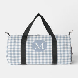 Gingham Coastal Preppy Rutigt Blått Vitt Monogram