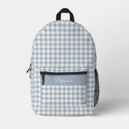 Gingham Coastal Rutig Preppy Check Blå Vit Namn