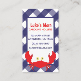 Gingham Crab Personlig Business eller kontaktkort Visitkort