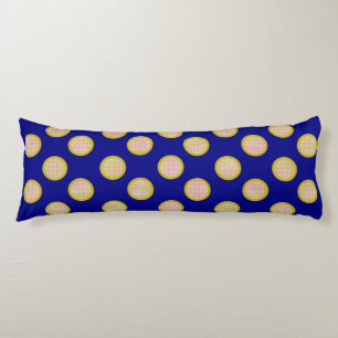 Gingham Dots, Blue Body Pillow Kroppskudde