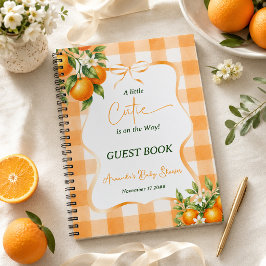 Gingham En söt liten baby shower-gäst Anteckningsbok