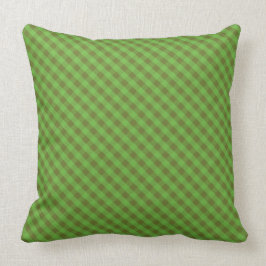 Gingham för denstil gröntkontrollen dämpar, kudder kudde