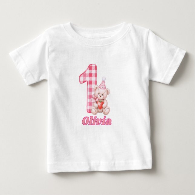 Gingham Giggles och Teddy Cuddles! T Shirt (Framsida)