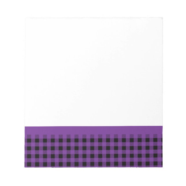 Gingham Grape and Black Anteckningsblock (Framsida)