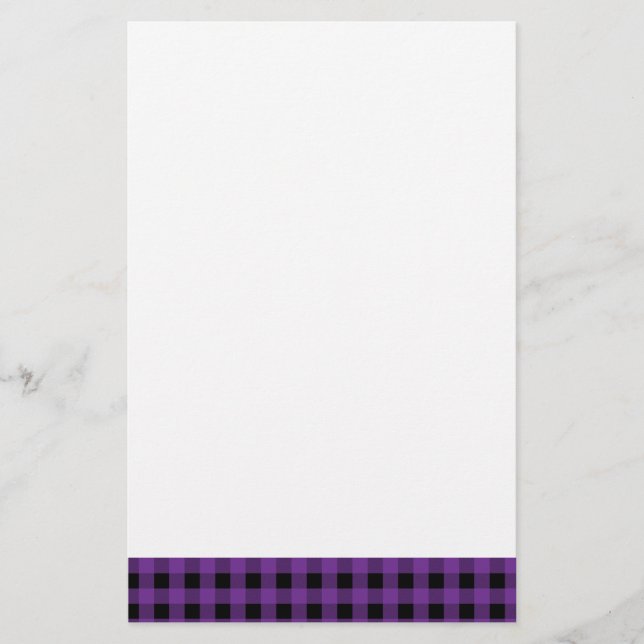 Gingham Grape and Black Brevpapper (Framsida)
